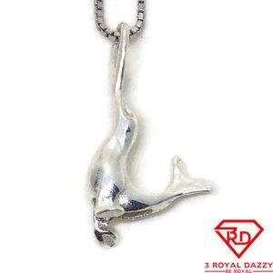 Sea Lion Charm 3D Pendant 925 Sterling Silver